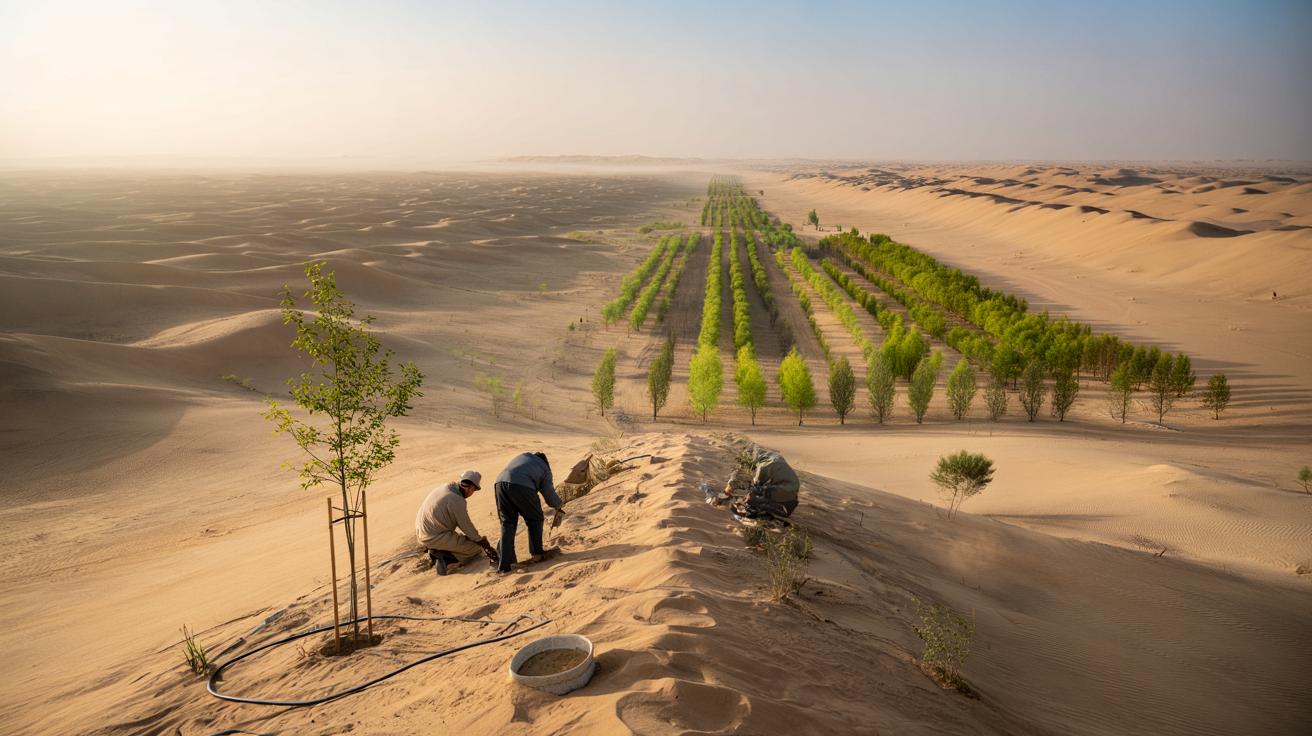 China planted so many trees in the Taklamakan Desert that it now absorbs CO2